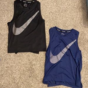 Nike Dri-Fit cropped tanks (2). Small.
